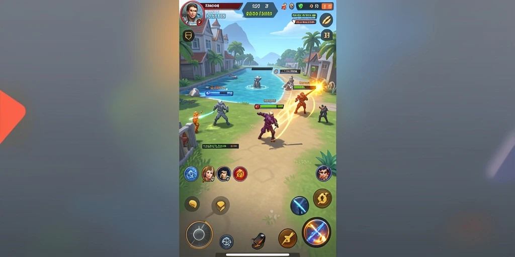 Screenshot menampilkan pahlawan utama dalam aksi berani.