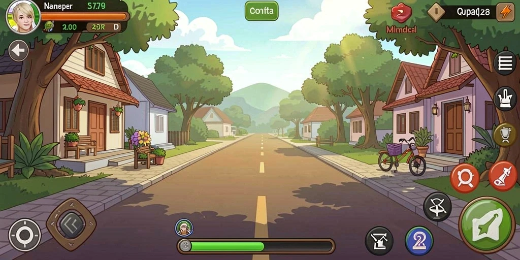 Tangkapan layar memperlihatkan level yang penuh warna dan menantang.