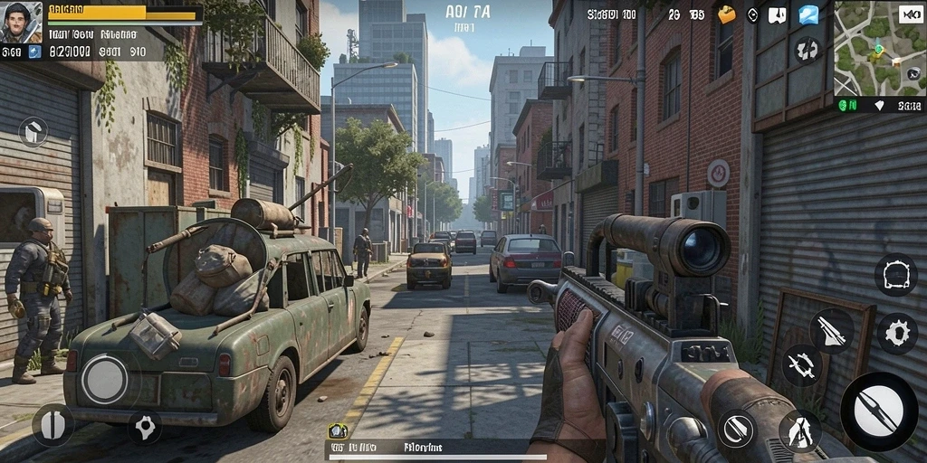 Screenshot menampilkan aksi gameplay yang intens.