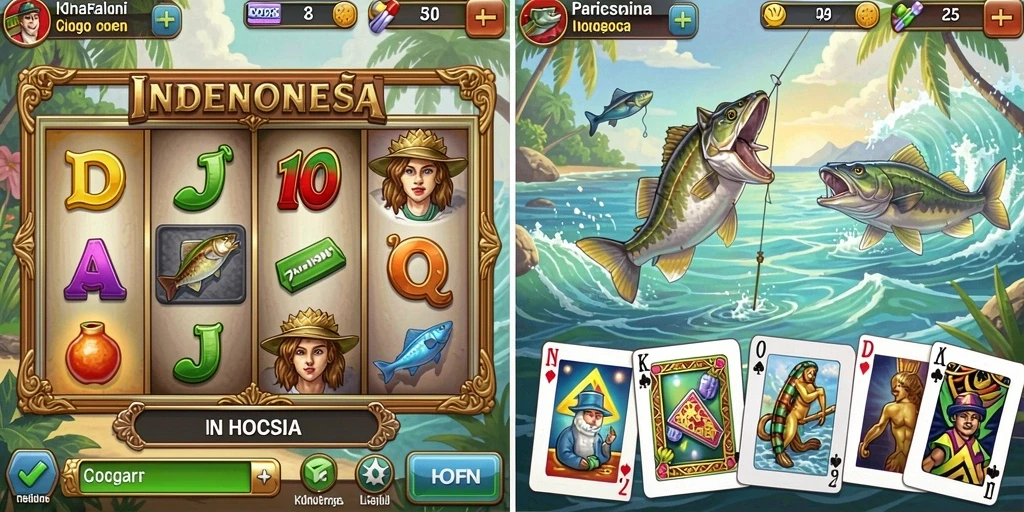 Screenshot menunjukkan antarmuka permainan yang menarik.